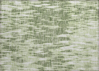 Piper Looms Chantille Abstract ACN945 Green Machine Washable Area Rug Scatter Main Image