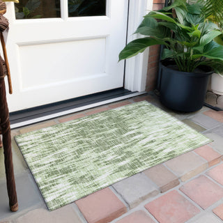 Piper Looms Chantille Abstract ACN945 Green Machine Washable Area Rug Scatter Outdoor Lifestyle Image Feature