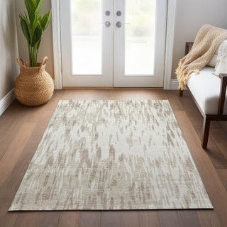 Piper Looms Chantille Abstract ACN945 Ivory Machine Washable Area Rug Lifestyle Image Feature