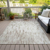 Piper Looms Chantille Abstract ACN945 Ivory Machine Washable Area Rug Outdoor Lifestyle Image Feature