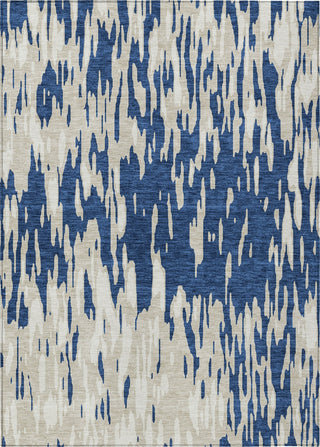 Piper Looms Chantille Abstract ACN945 Navy Machine Washable Area Rug main image