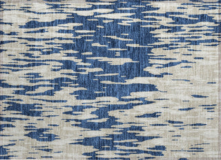 Piper Looms Chantille Abstract ACN945 Navy Machine Washable Area Rug Scatter Main Image