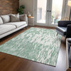 Piper Looms Chantille Abstract ACN945 Sage Machine Washable Area Rug Lifestyle Image Feature