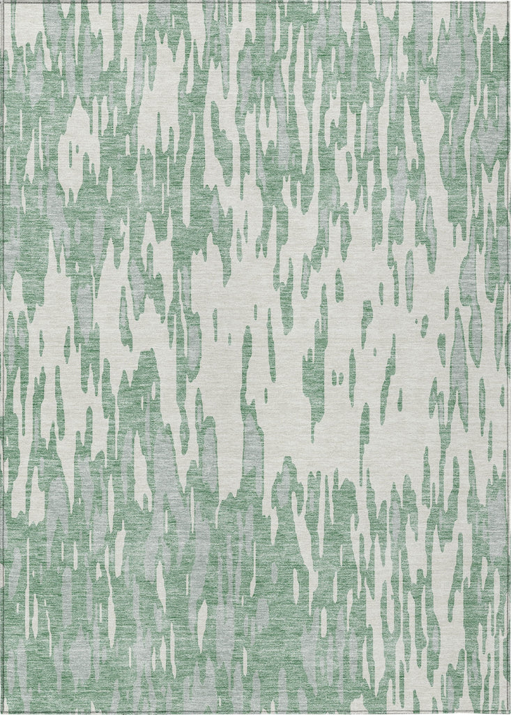 Piper Looms Chantille Abstract ACN945 Sage Machine Washable Area Rug main image