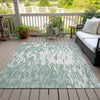 Piper Looms Chantille Abstract ACN945 Sage Machine Washable Area Rug Outdoor Lifestyle Image Feature