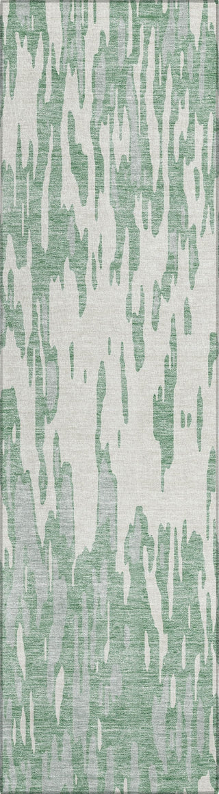 Piper Looms Chantille Abstract ACN945 Sage Machine Washable Area Rug Runner Main Image