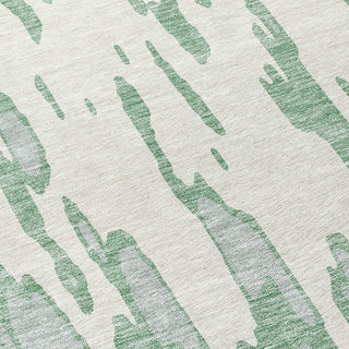 Piper Looms Chantille Abstract ACN945 Sage Machine Washable Area Rug Swatch Image