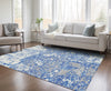Piper Looms Chantille Abstract ACN946 Blue Machine Washable Area Rug Lifestyle Image Feature