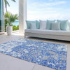 Piper Looms Chantille Abstract ACN946 Blue Machine Washable Area Rug Outdoor Lifestyle Image Feature