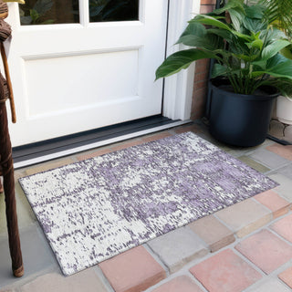 Piper Looms Chantille Abstract ACN946 Lavender Machine Washable Area Rug Scatter Outdoor Lifestyle Image Feature