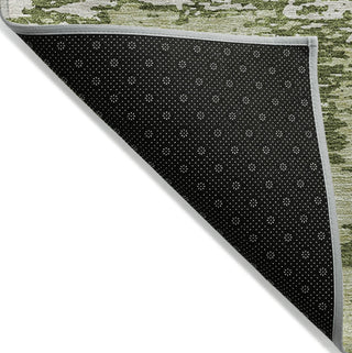 Piper Looms Chantille Abstract ACN946 Olive Machine Washable Area Rug Backing Image