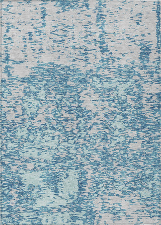 Piper Looms Chantille Abstract ACN946 Teal Machine Washable Area Rug main image