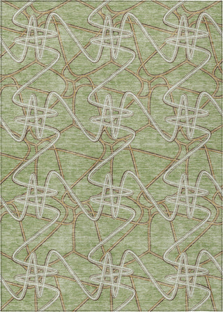 Piper Looms Chantille Geometric ACN947 Aloe Machine Washable Area Rug main image