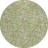 Piper Looms Chantille Geometric ACN947 Aloe Machine Washable Area Rug Round Main Image