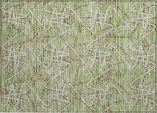 Piper Looms Chantille Geometric ACN947 Aloe Machine Washable Area Rug Scatter Main Image