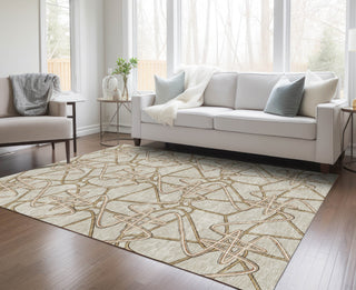 Piper Looms Chantille Geometric ACN947 Beige Machine Washable Area Rug Lifestyle Image Feature