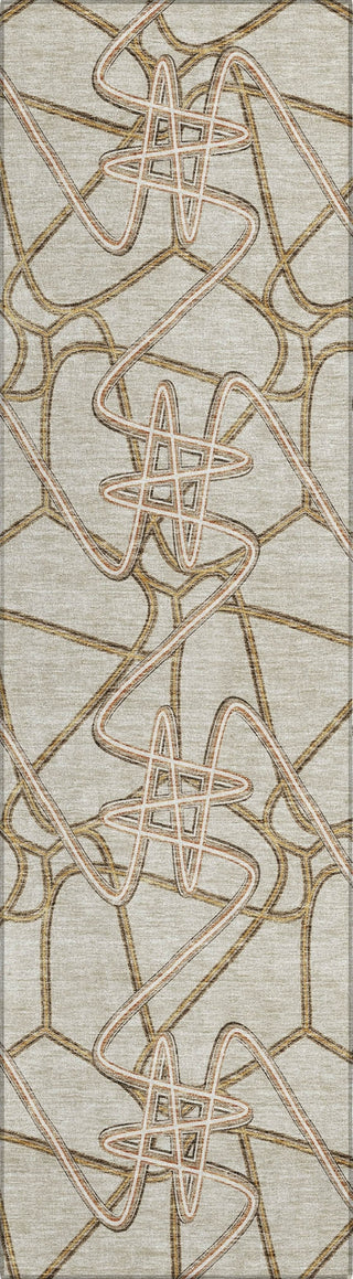 Piper Looms Chantille Geometric ACN947 Beige Machine Washable Area Rug Runner Main Image