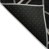 Piper Looms Chantille Geometric ACN947 Black Machine Washable Area Rug Backing Image