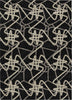 Piper Looms Chantille Geometric ACN947 Black Machine Washable Area Rug main image