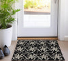Piper Looms Chantille Geometric ACN947 Black Machine Washable Area Rug Scatter Lifestyle Image Feature