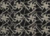 Piper Looms Chantille Geometric ACN947 Black Machine Washable Area Rug Scatter Main Image