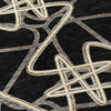 Piper Looms Chantille Geometric ACN947 Black Machine Washable Area Rug Swatch Image