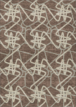 Piper Looms Chantille Geometric ACN947 Brown Machine Washable Area Rug main image