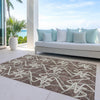 Piper Looms Chantille Geometric ACN947 Brown Machine Washable Area Rug Outdoor Lifestyle Image Feature