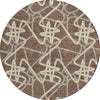 Piper Looms Chantille Geometric ACN947 Brown Machine Washable Area Rug Round Main Image