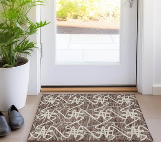 Piper Looms Chantille Geometric ACN947 Brown Machine Washable Area Rug Scatter Lifestyle Image Feature