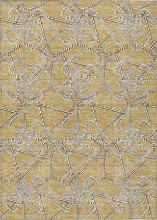 Piper Looms Chantille Geometric ACN947 Gold Machine Washable Area Rug main image