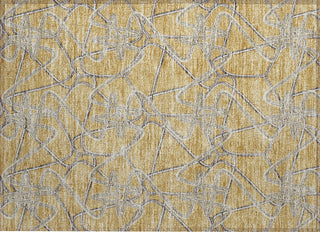 Piper Looms Chantille Geometric ACN947 Gold Machine Washable Area Rug Scatter Main Image