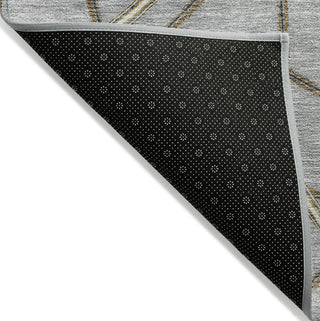 Piper Looms Chantille Geometric ACN947 Gray Machine Washable Area Rug Backing Image