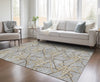 Piper Looms Chantille Geometric ACN947 Gray Machine Washable Area Rug Lifestyle Image Feature
