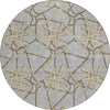 Piper Looms Chantille Geometric ACN947 Gray Machine Washable Area Rug Round Main Image