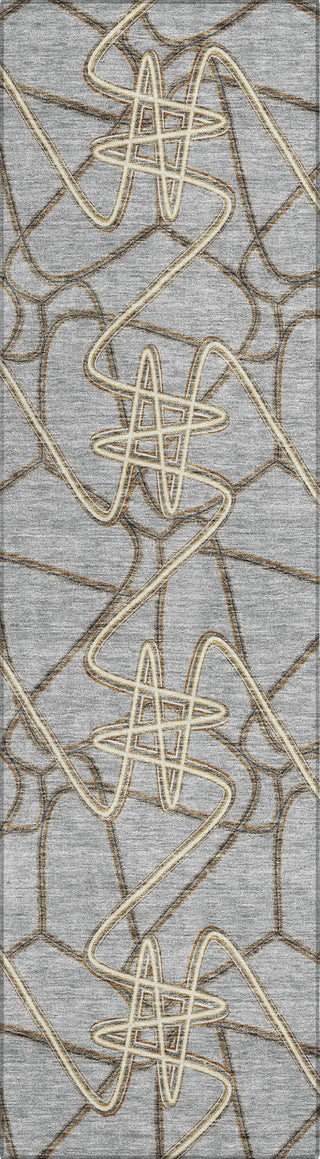 Piper Looms Chantille Geometric ACN947 Gray Machine Washable Area Rug Runner Main Image