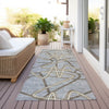 Piper Looms Chantille Geometric ACN947 Gray Machine Washable Area Rug Runner Outdoor Lifestyle Image Feature