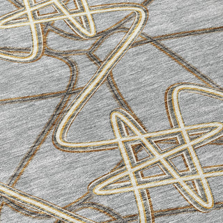 Piper Looms Chantille Geometric ACN947 Gray Machine Washable Area Rug Swatch Image