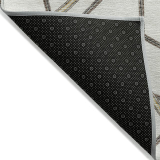 Piper Looms Chantille Geometric ACN947 Ivory Machine Washable Area Rug Backing Image