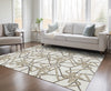 Piper Looms Chantille Geometric ACN947 Ivory Machine Washable Area Rug Lifestyle Image Feature