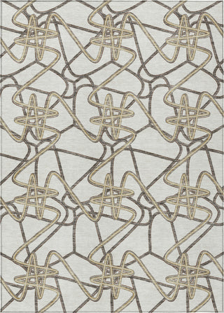 Piper Looms Chantille Geometric ACN947 Ivory Machine Washable Area Rug main image