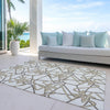 Piper Looms Chantille Geometric ACN947 Ivory Machine Washable Area Rug Outdoor Lifestyle Image Feature