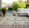 Piper Looms Chantille Geometric ACN947 Ivory Machine Washable Area Rug Outdoor Lifestyle Image Feature