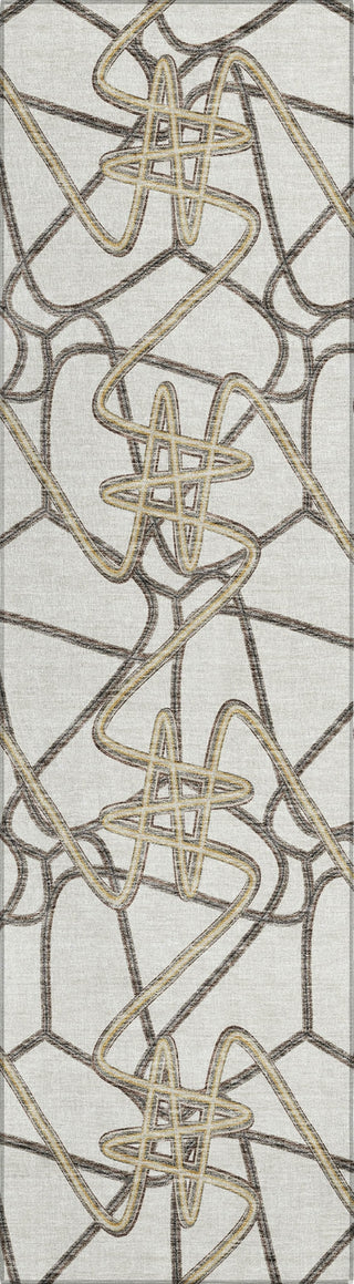 Piper Looms Chantille Geometric ACN947 Ivory Machine Washable Area Rug Runner Main Image