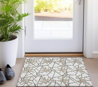 Piper Looms Chantille Geometric ACN947 Ivory Machine Washable Area Rug Scatter Lifestyle Image Feature