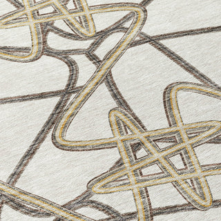 Piper Looms Chantille Geometric ACN947 Ivory Machine Washable Area Rug Swatch Image