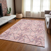 Piper Looms Chantille Geometric ACN947 Pink Machine Washable Area Rug Lifestyle Image Feature