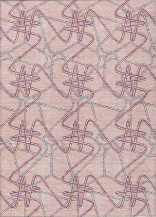 Piper Looms Chantille Geometric ACN947 Pink Machine Washable Area Rug main image