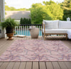 Piper Looms Chantille Geometric ACN947 Pink Machine Washable Area Rug Outdoor Lifestyle Image Feature