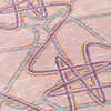 Piper Looms Chantille Geometric ACN947 Pink Machine Washable Area Rug Swatch Image